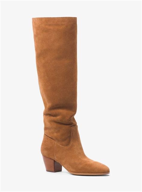 michael kors boots with heel|Michael Kors avery suede boots.